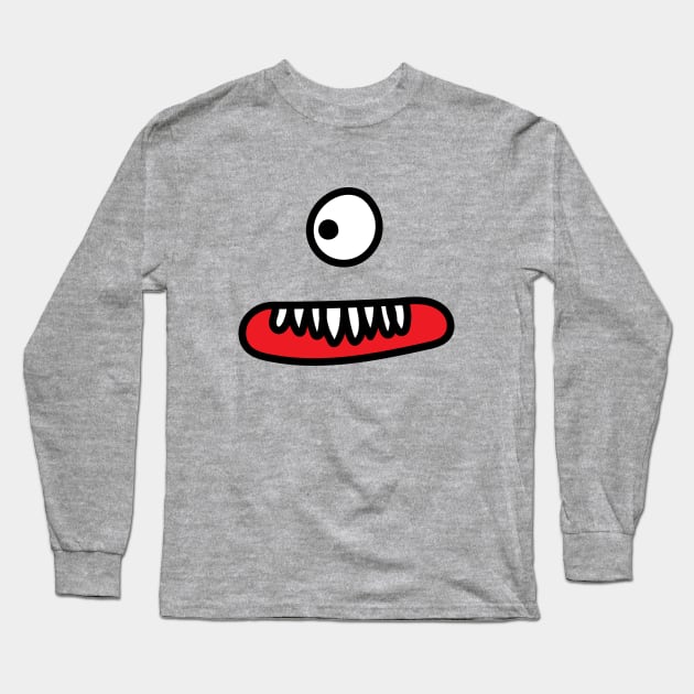 Monster Face - One-Eyed Walt Long Sleeve T-Shirt by helengarvey